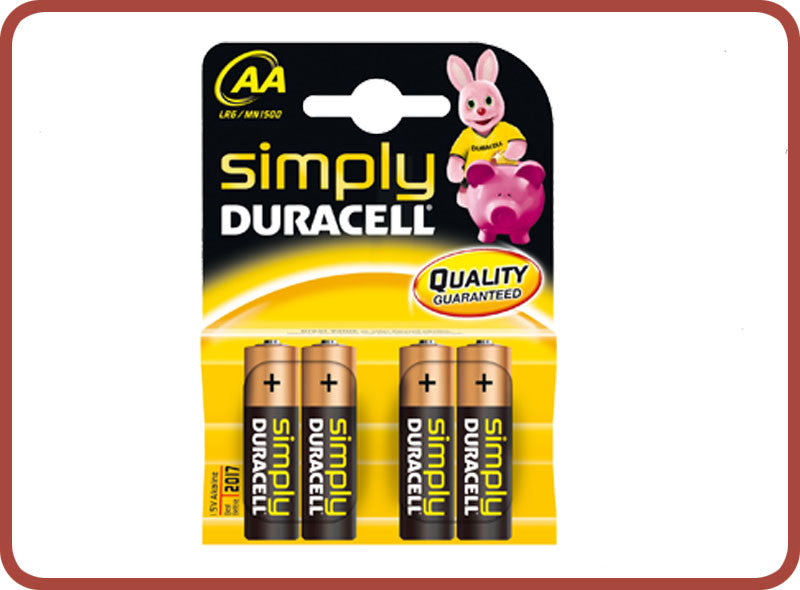 Duracell AA Batteries x 4 - Bubble Inc