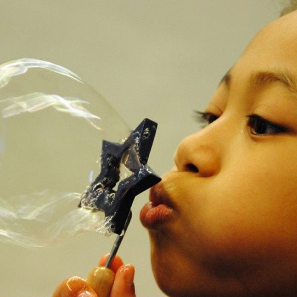 Beautiful wooden eco bubble wands/ toy set with tray - Bubble Inc